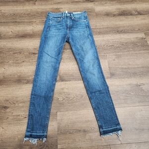 Rag & Bone Ankle Skinny Jeans in Clean Lily Dale Size 25